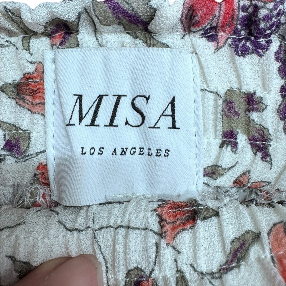 Misa Los Angeles White and Pink Floral Mini Skirt - Picture 6 of 12